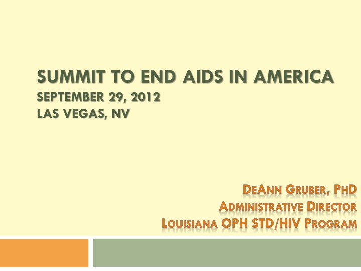 summit to end aids in america september 29 2012