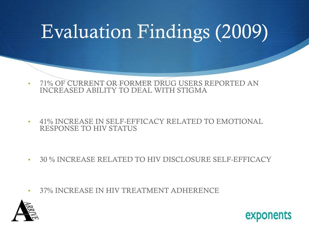 evaluation findings 2009