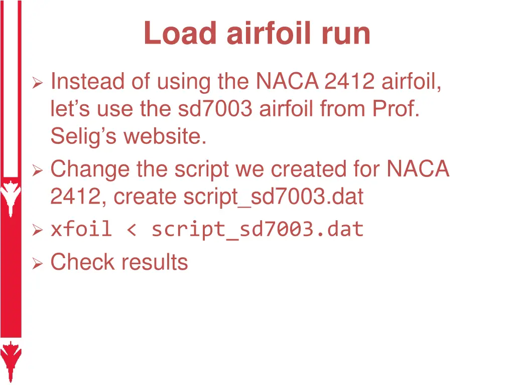 load airfoil run