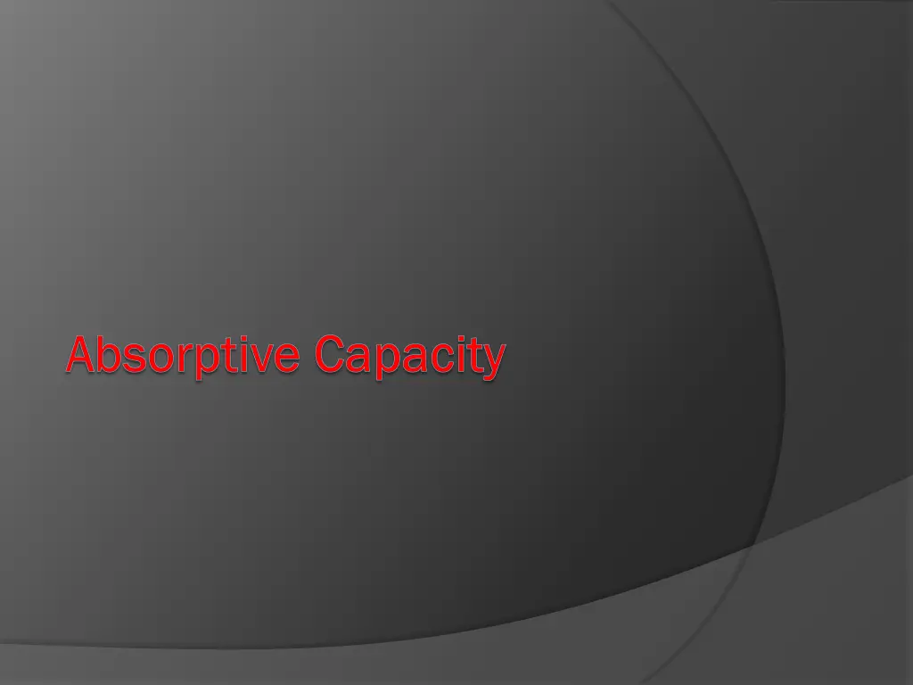 absorptive capacity absorptive capacity