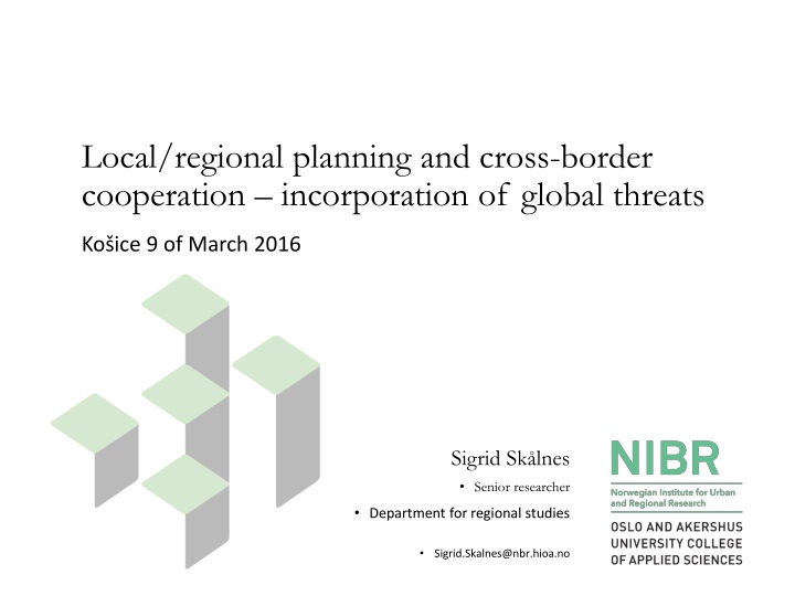 local regional planning and cross border