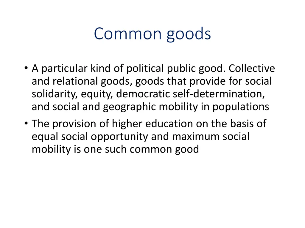 common goods