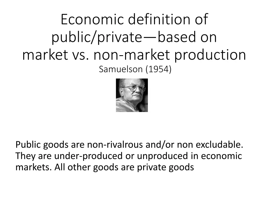 economic definition of public private based