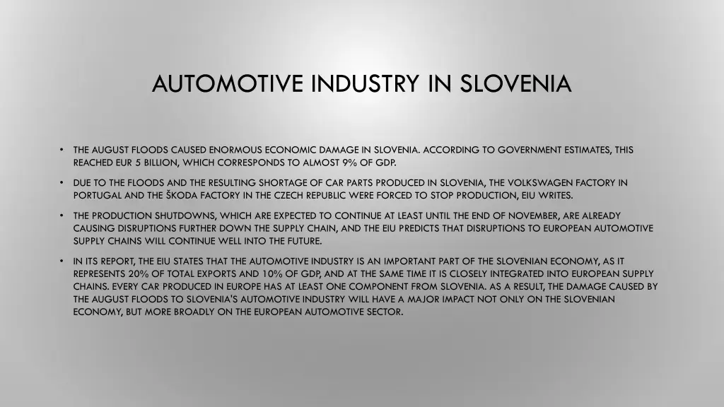 automotive industry in slovenia