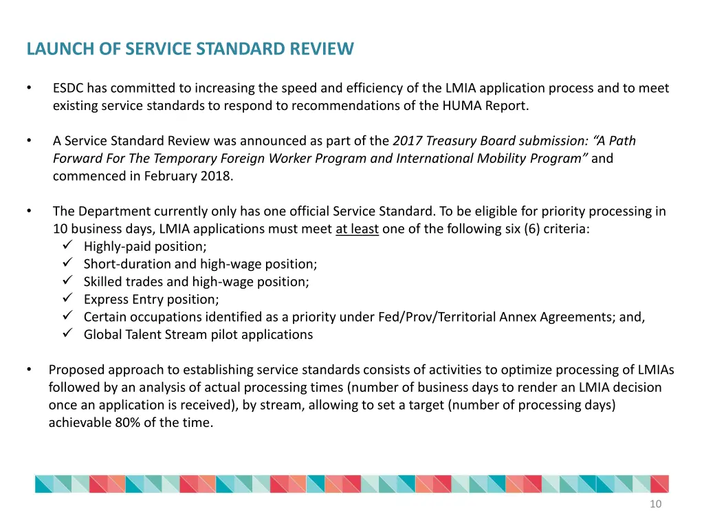 launch of service standard review