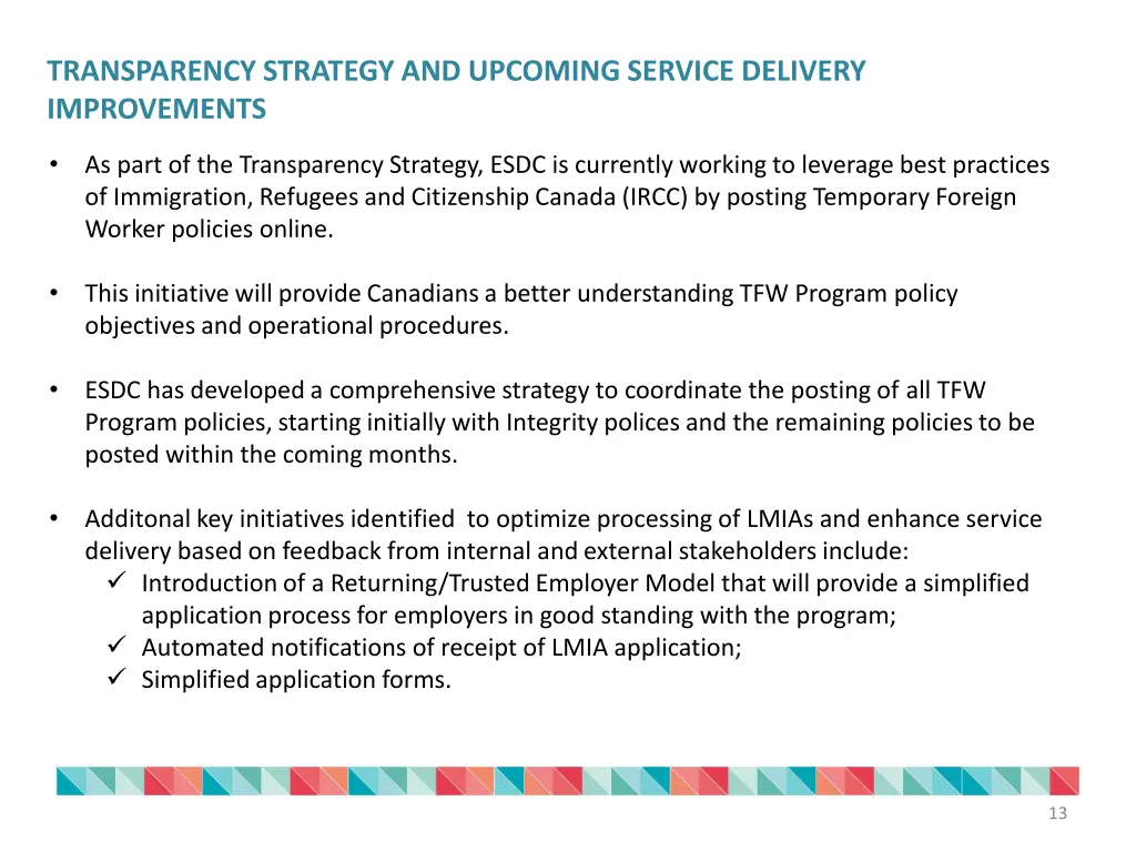 transparency strategy and upcoming service