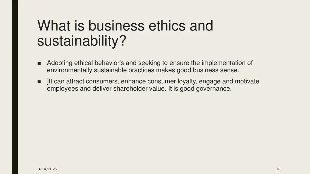 what is business ethics and sustainability