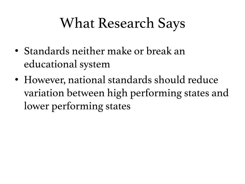 what research says 1