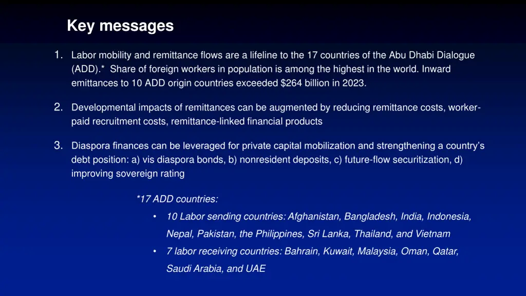 key messages