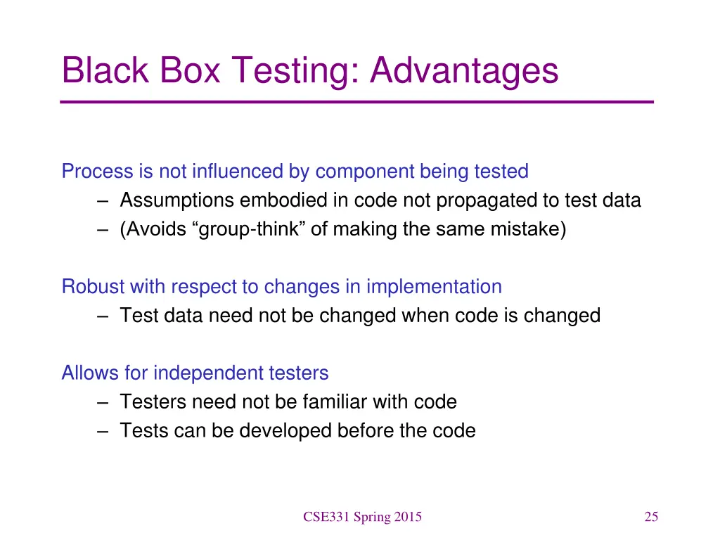 black box testing advantages
