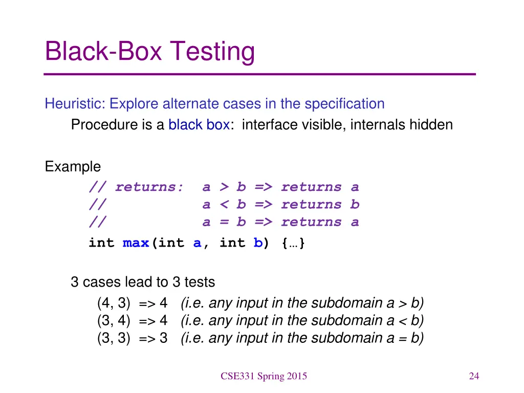 black box testing