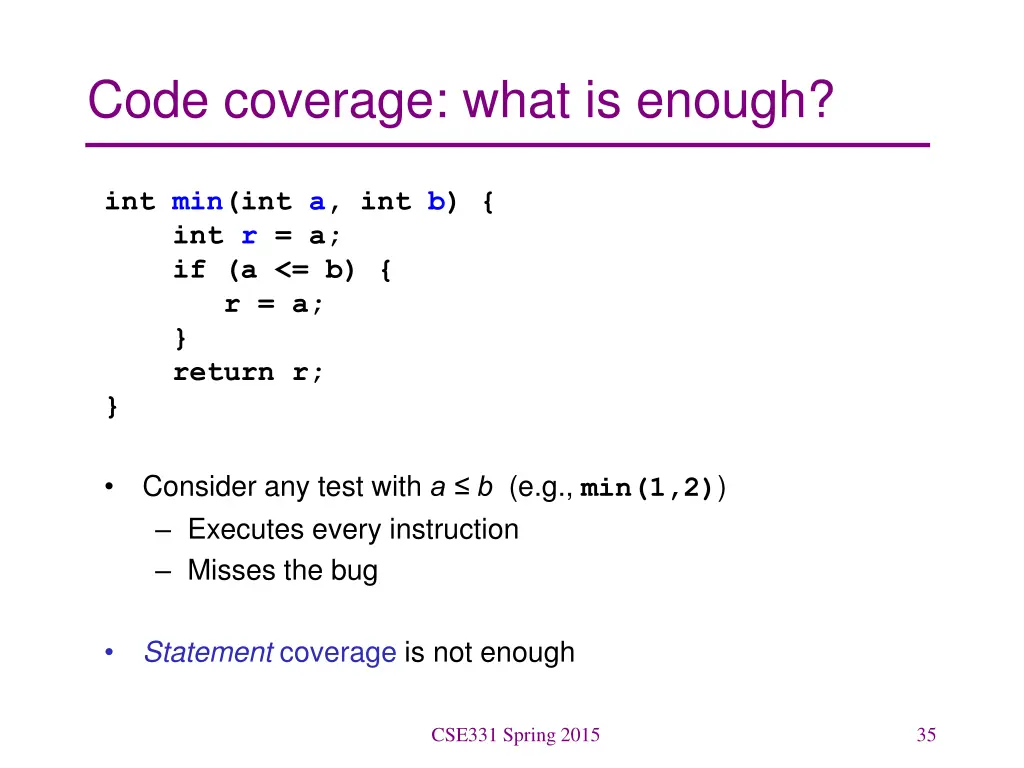code coverage what is enough