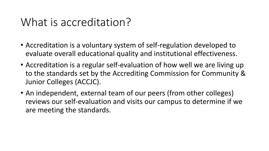 what is accreditation