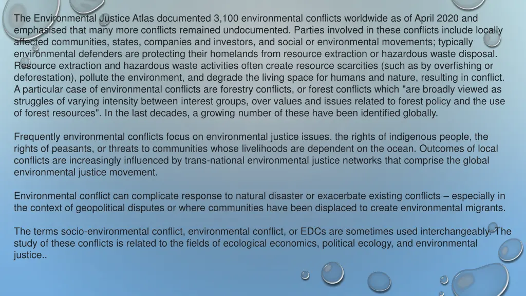 the environmental justice atlas documented