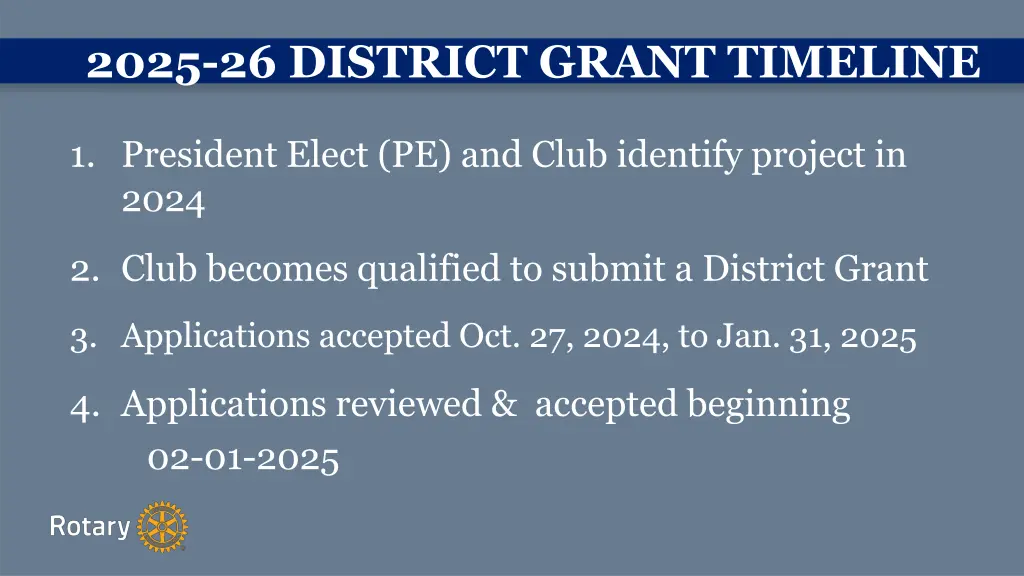 2025 26 district grant timeline