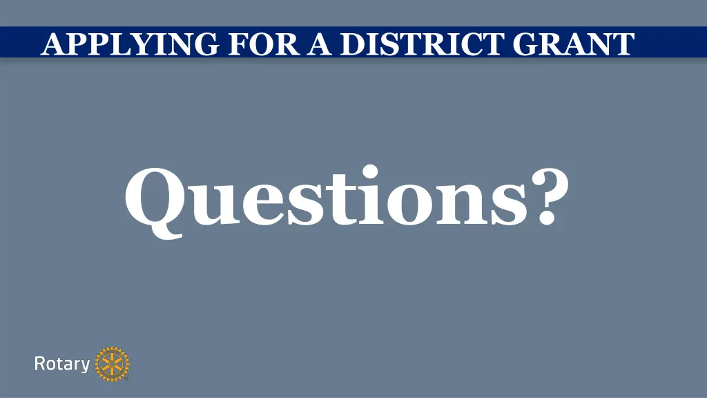 applying for a district grant 1