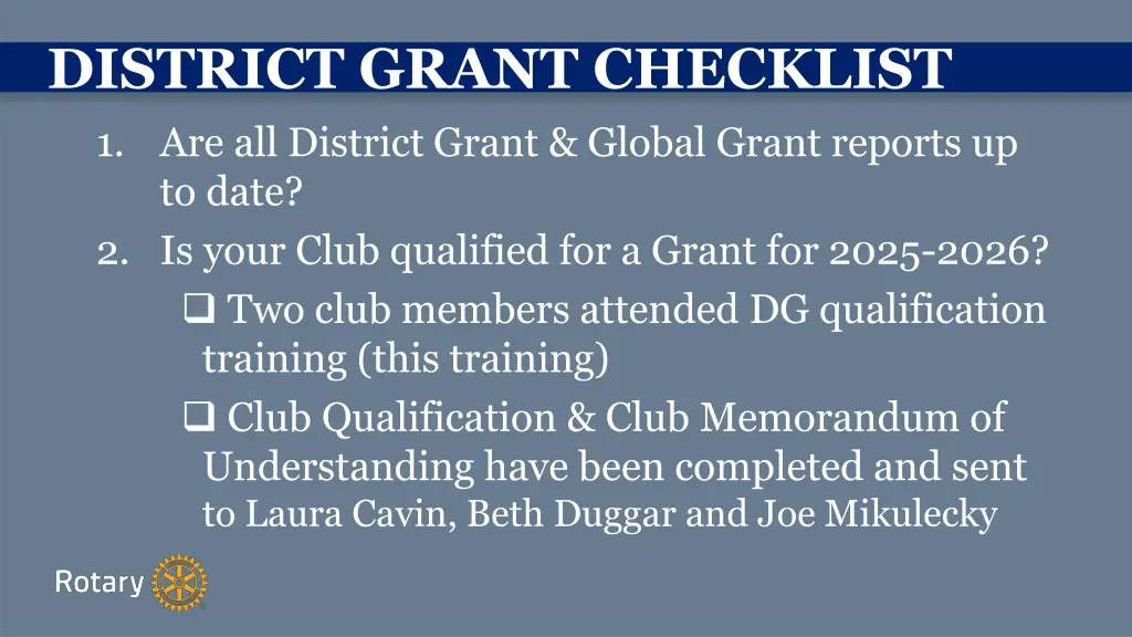 district grant checklist 1 are all district grant