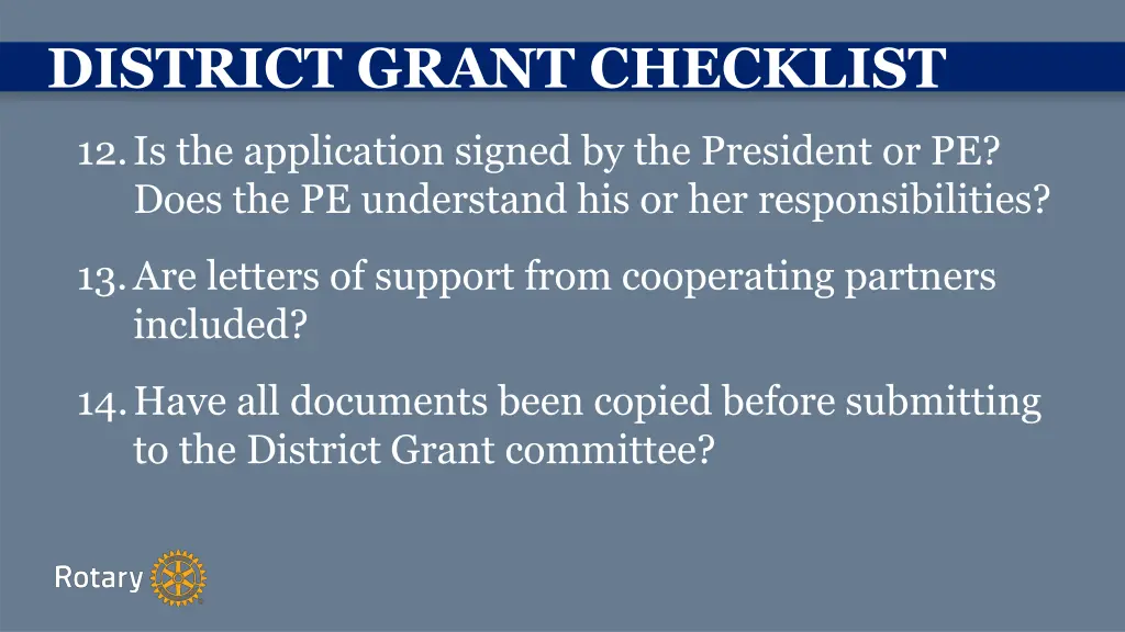 district grant checklist 1