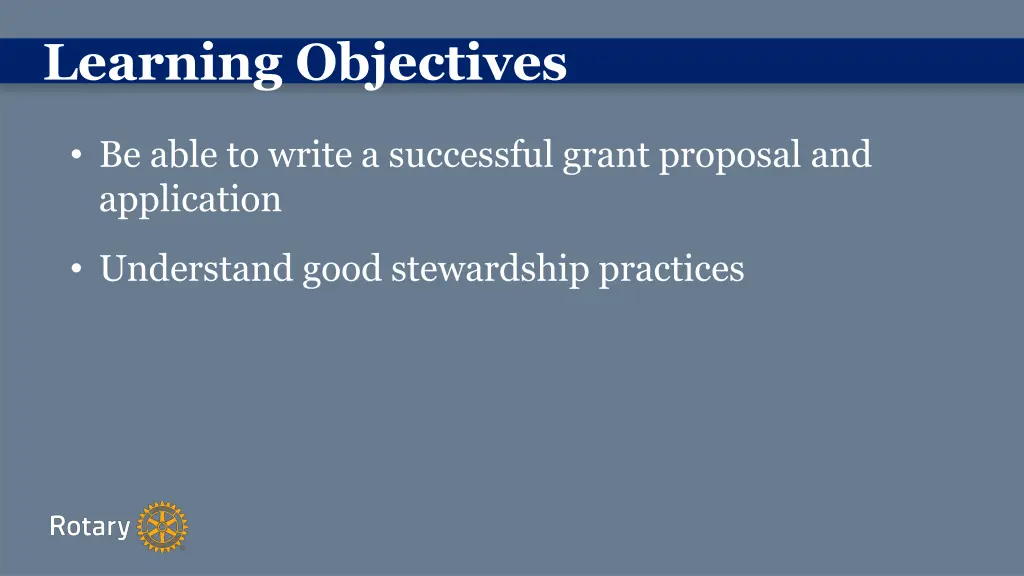 learning objectives