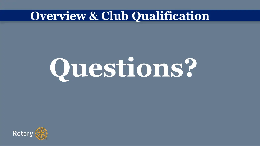 overview club qualification