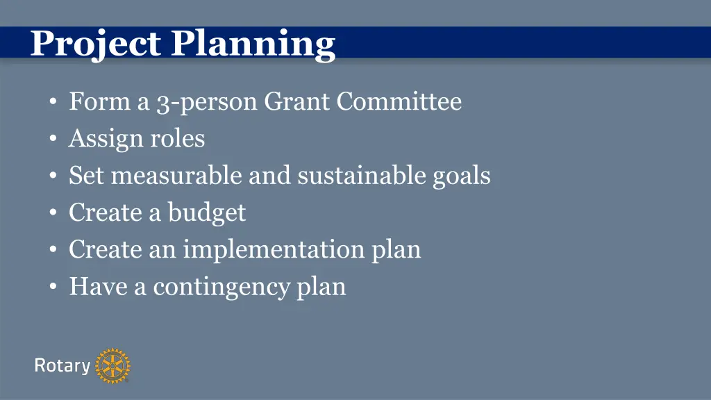 project planning