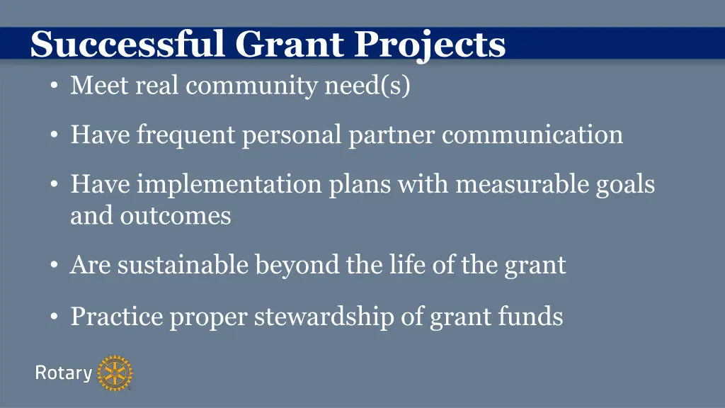 successful grant projects meet real community