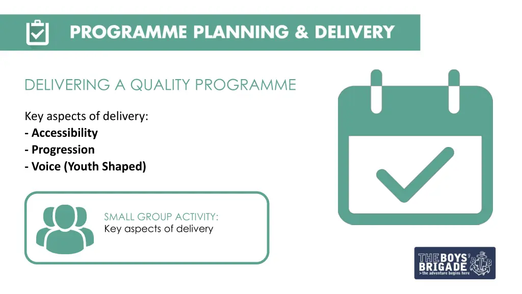 delivering a quality programme 2