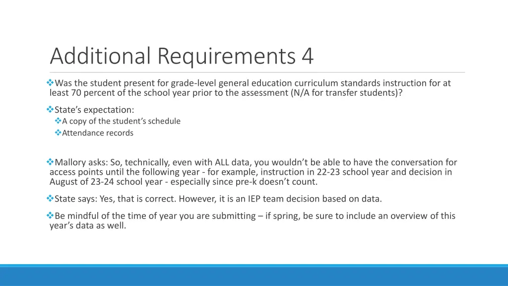 additional requirements 4