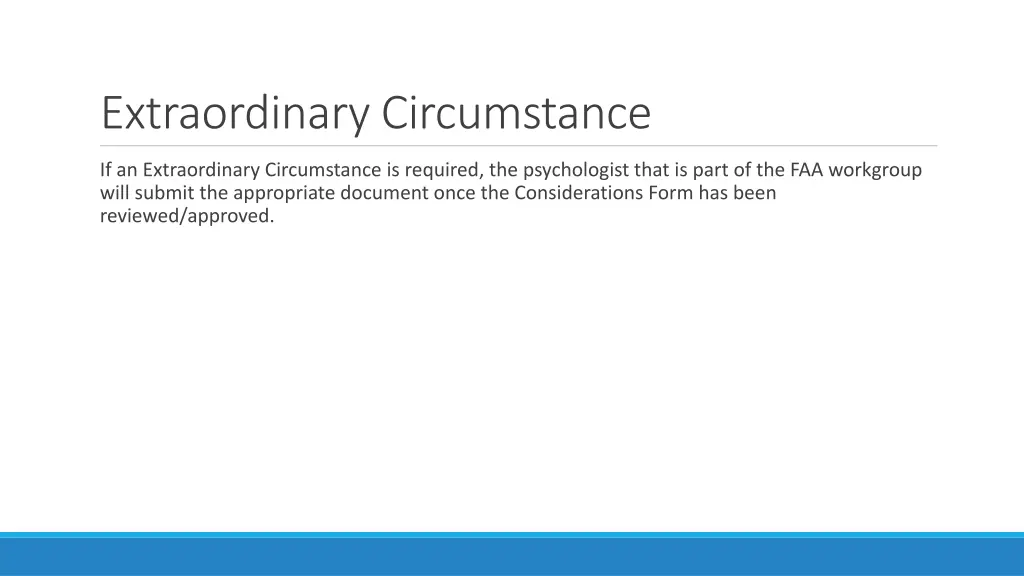 extraordinary circumstance