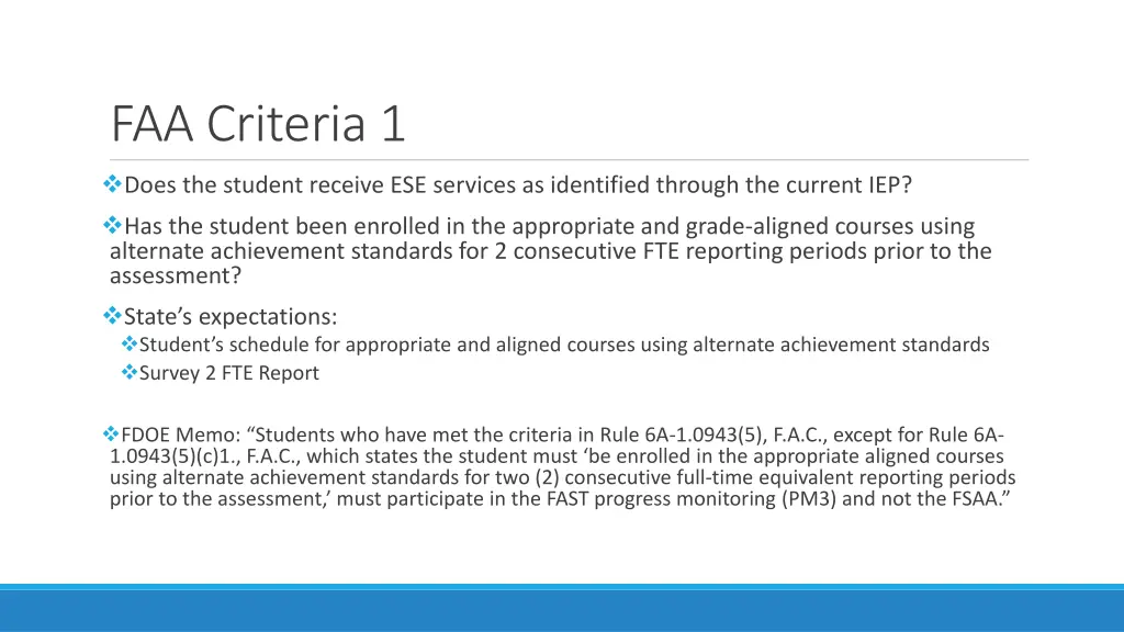 faa criteria 1