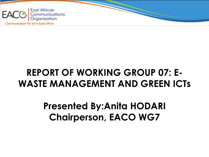 report of working group 07 e waste management