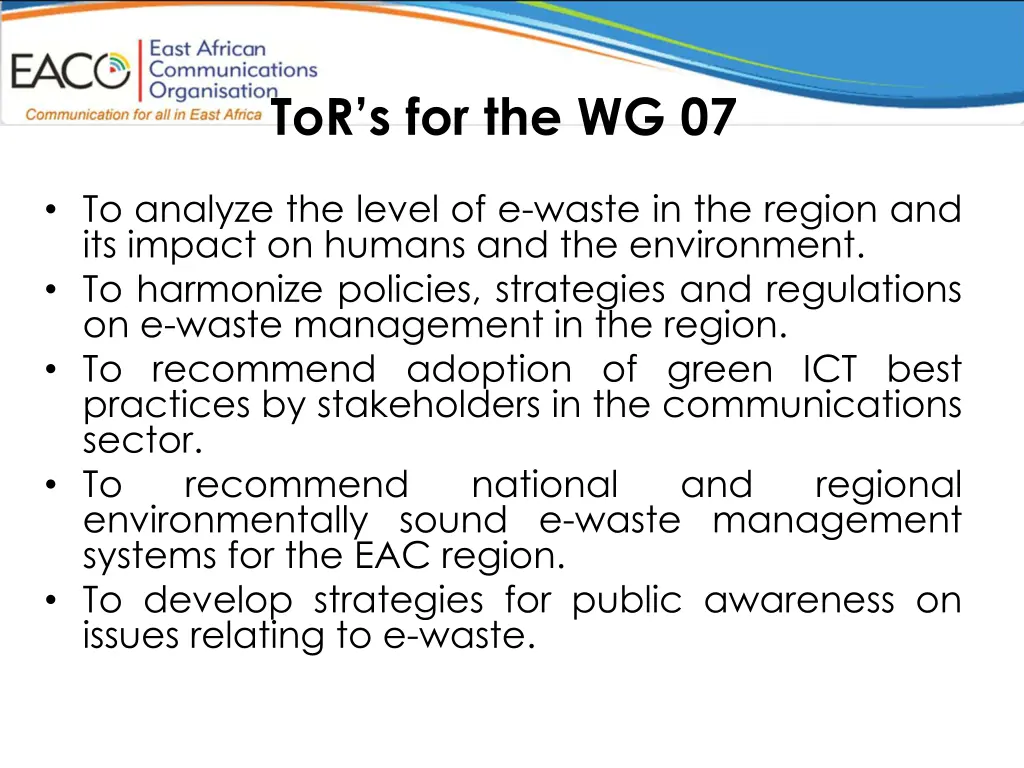 tor s for the wg 07