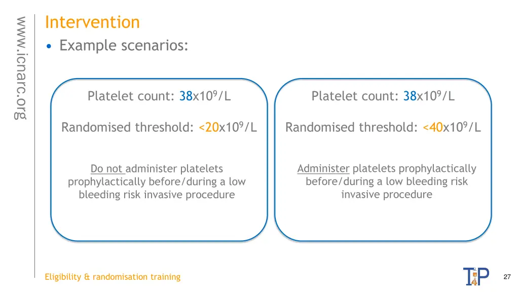 intervention example scenarios