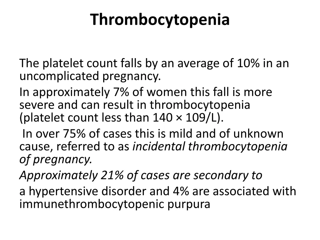 thrombocytopenia