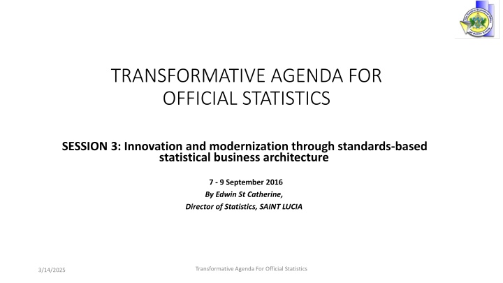 transformative agenda for official statistics