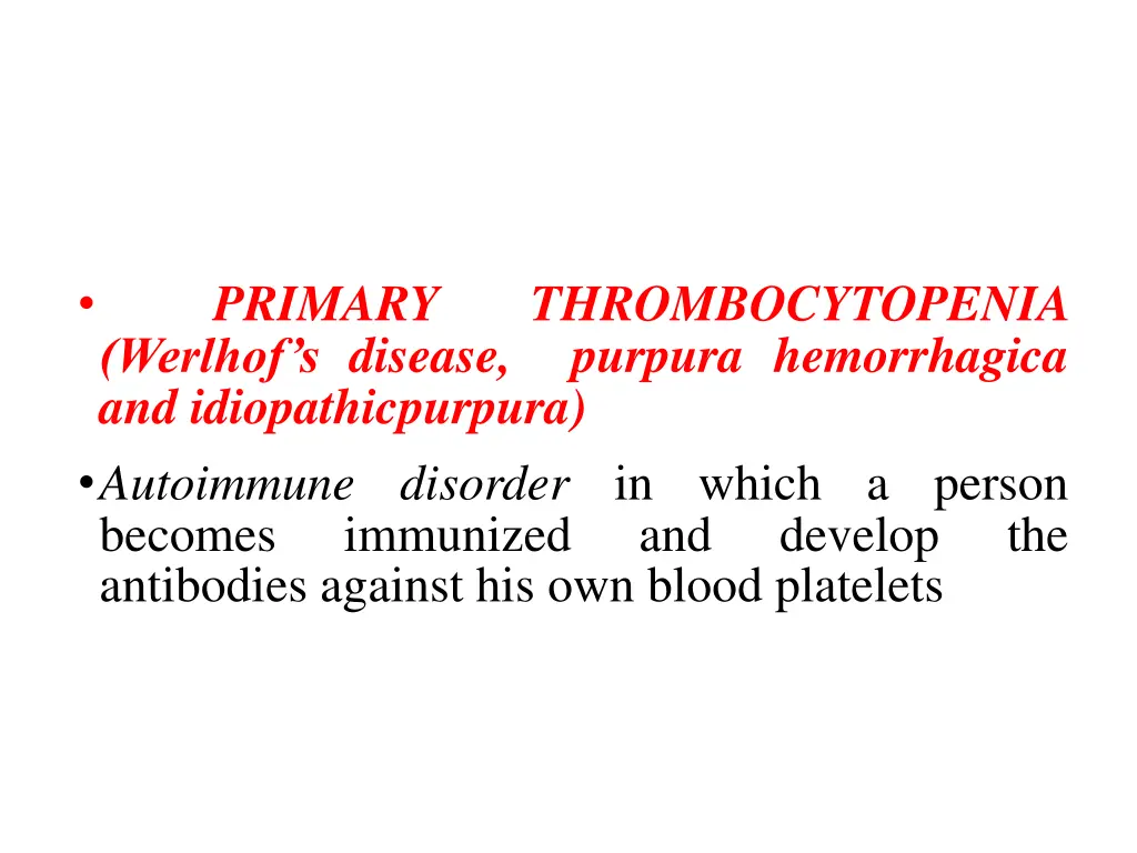 primary werlhof s disease purpura hemorrhagica