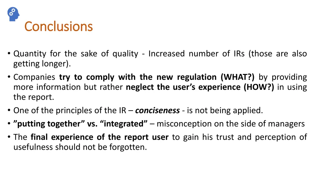 conclusions conclusions