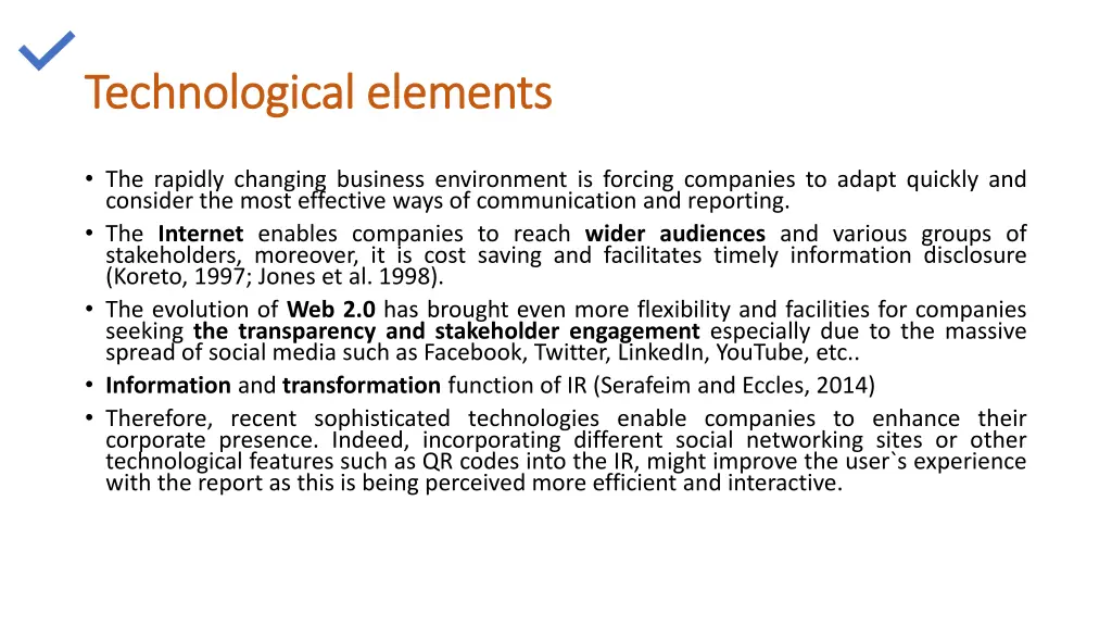 technological elements technological elements