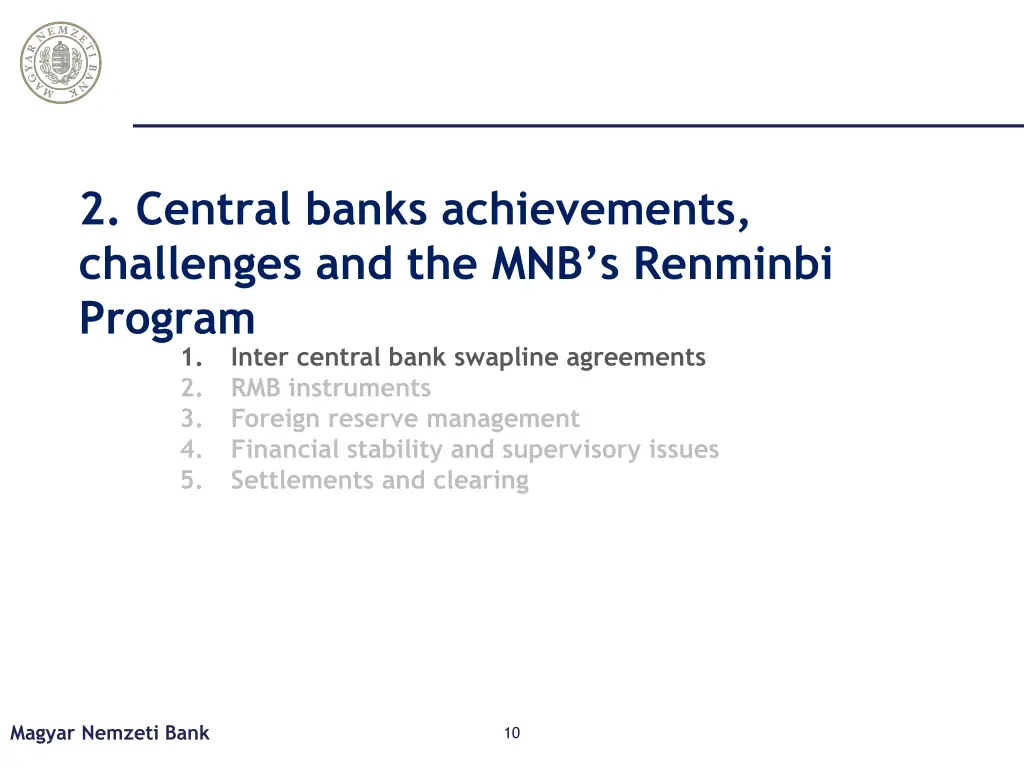 2 central banks achievements challenges