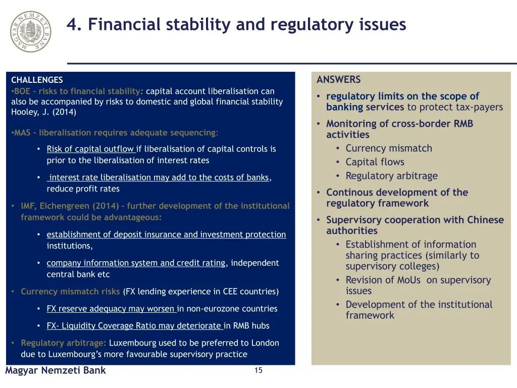 4 financial stability and regulatory issues