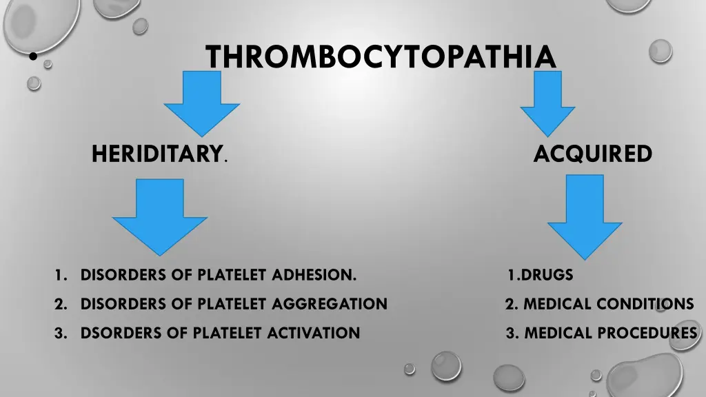 thrombocytopathia 1