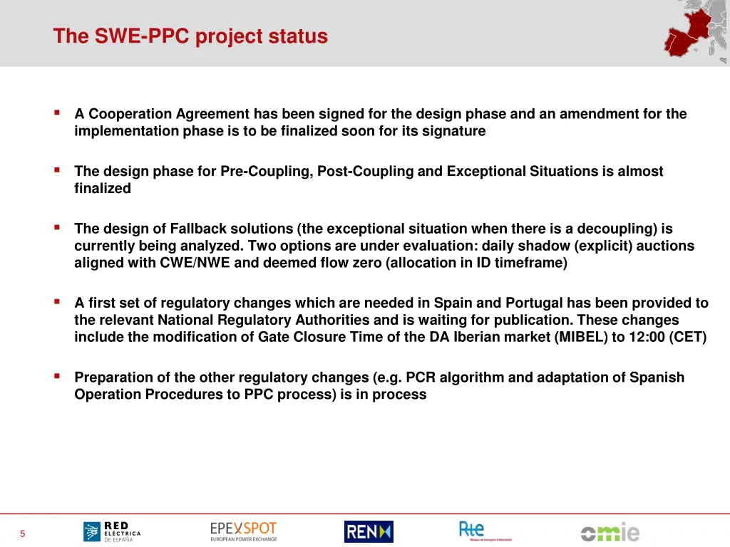 the swe ppc project status