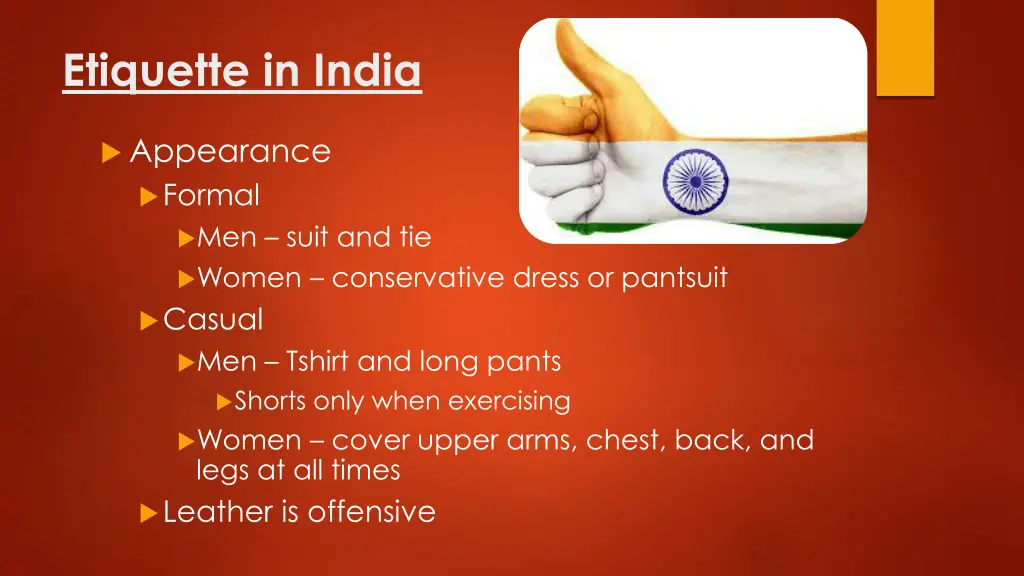 etiquette in india