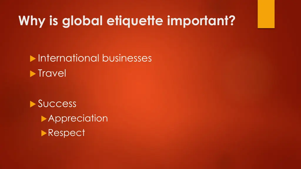 why is global etiquette important