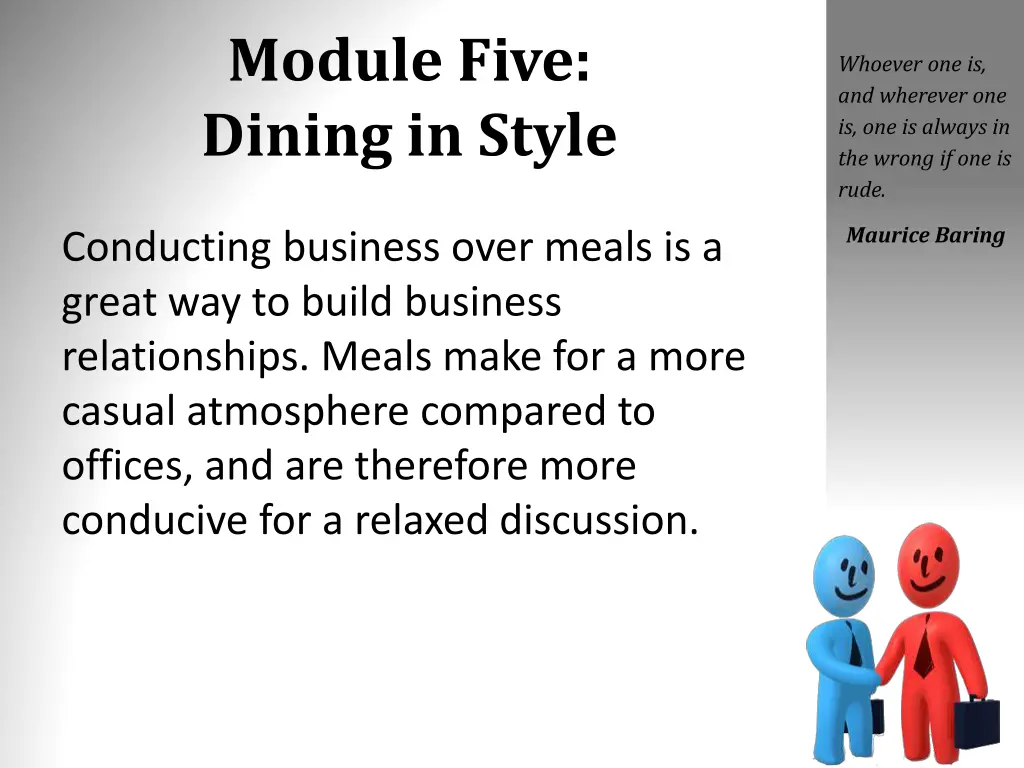 module five dining in style