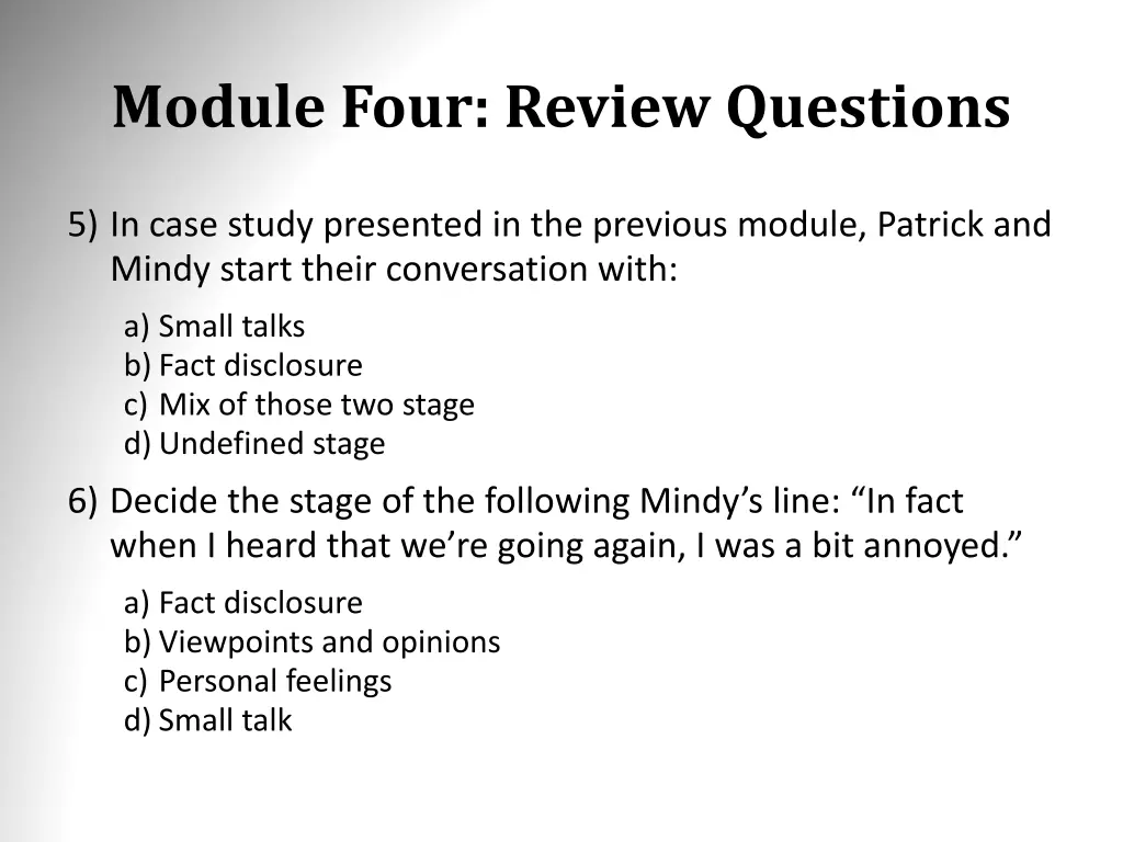 module four review questions 2