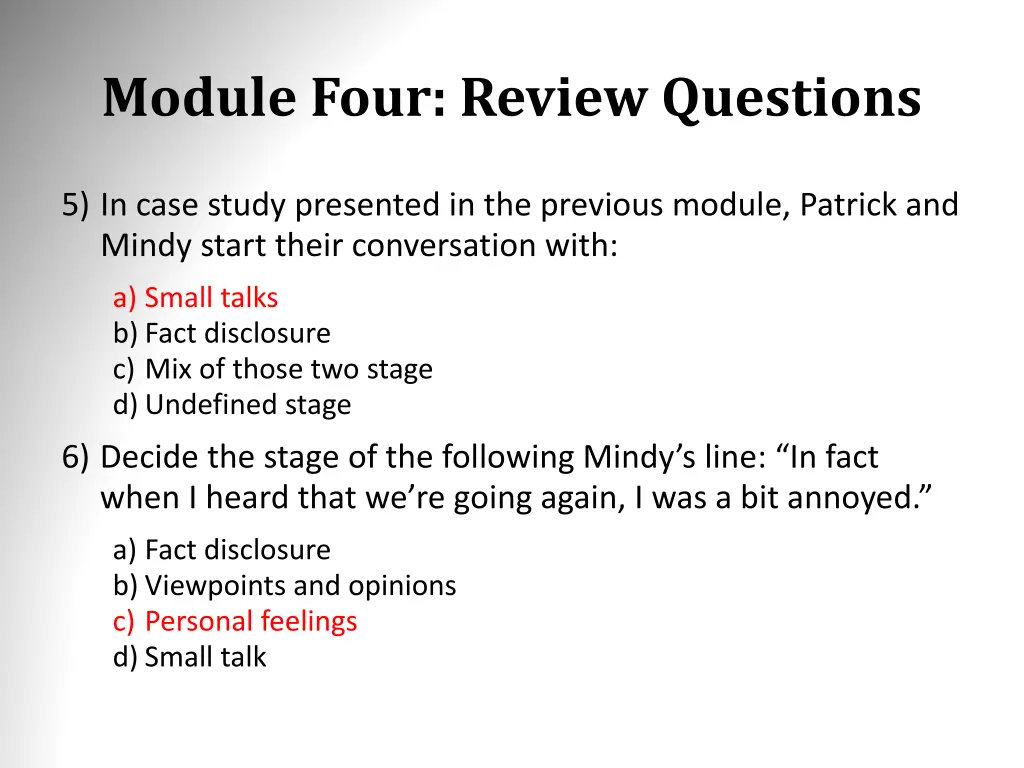 module four review questions 5