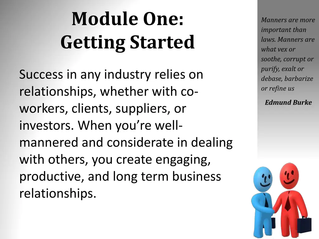 module one getting started