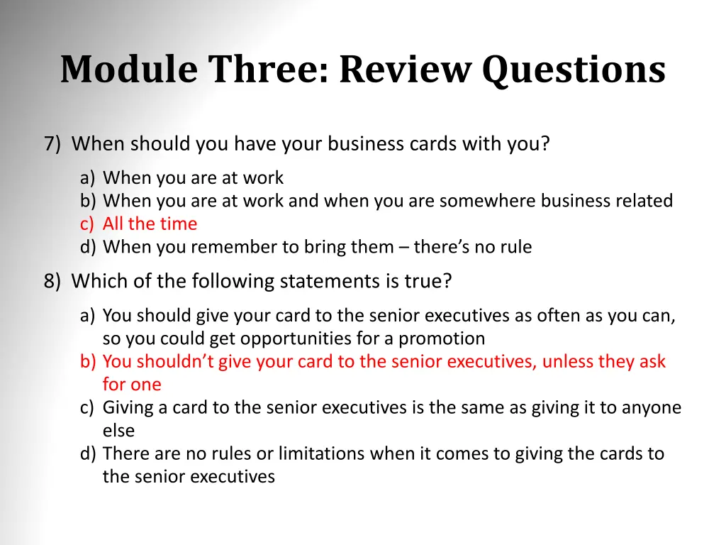 module three review questions 3