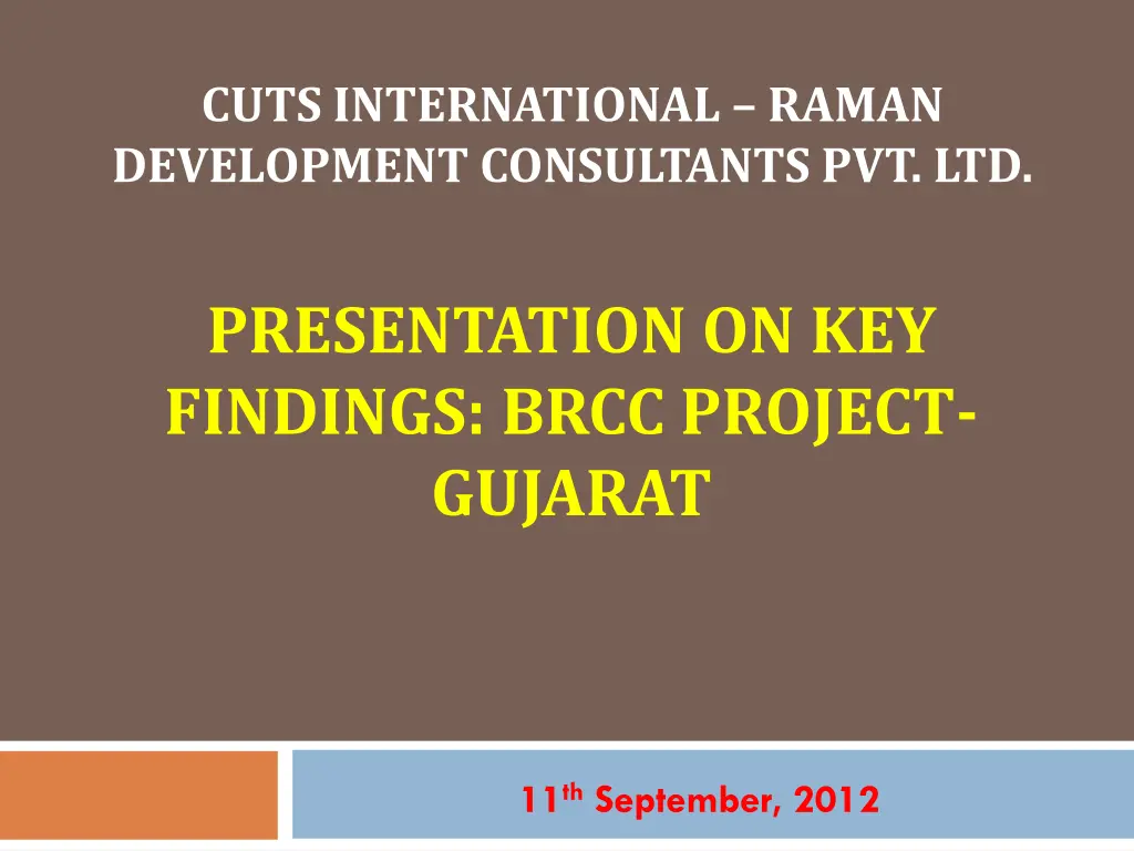 cuts international raman development consultants